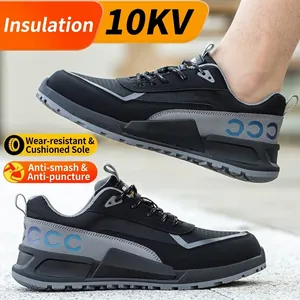 10KV isolierte Sicherheitsarbeitsschuhe mit Splitterschutz und Durchstichfestigkeit