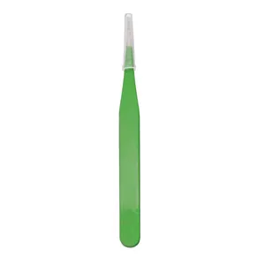 Pince à épiler verte en acier inoxydable avec capuchon pour le bricolage