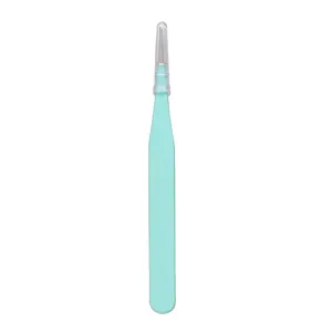 Pince de précision en acier inoxydable macaron vert menthe pour bricolage et cils
