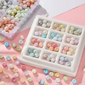 Gefacetteerde Glas Rondelle Kralen Watergeverfd Macaron Kleuren DIY Handgemaakte Sieraden Maken Materiaal Voor Armband Ketting