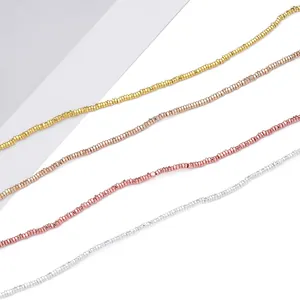 Metallic square curved hematite spacer beads in four colors for DIY jewelry making
