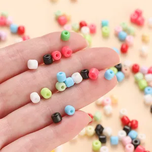Perline cilindriche in vetro dai colori caramella per gioielli fatti a mano DIY