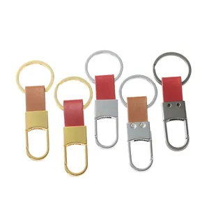 Set di cinque portachiavi per auto premium in metallo e pelle in vari colori assortiti