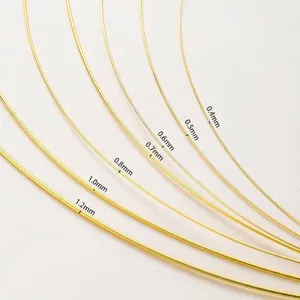 DIY Kralen Draad 14K 18K Verguld Koperdraad Kleurbehoud Halfharde Draad Voor Handgemaakte Ketting Armband Vormgeven Sieraden Accessoire