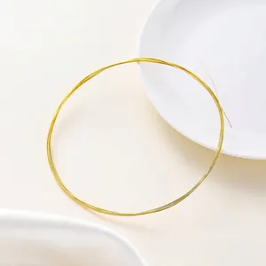 Close-up of gold-filled beading wire for DIY jewelry making