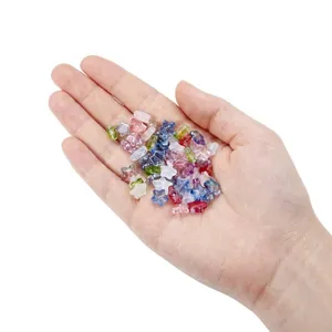 Bunte transparente sternförmige Glasperlen für die DIY-Schmuckherstellung Zubehör