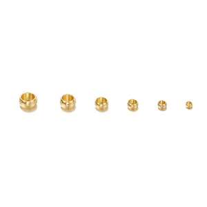 Various sizes of gold plated stainless steel spacer beads for DIY jewelry making