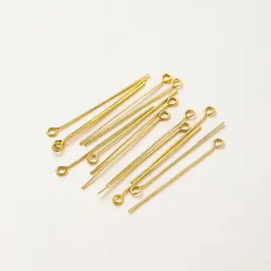 Perni a occhiello placcati in oro 18K per creazione gioielli fai da te e perline