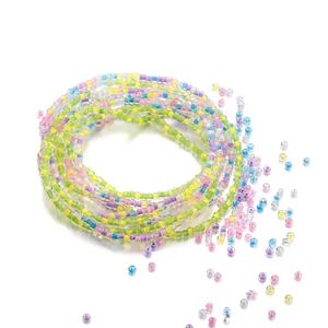Colorful two-tone glass seed beads strands for DIY handmade jewelry necklace making
