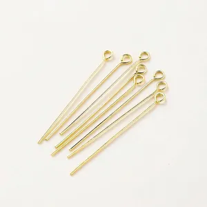 Chiodini ad Occhiello in Rame Placcato Oro per Creazione Gioielli Fai-da-te Forniture per Perline Artigianali