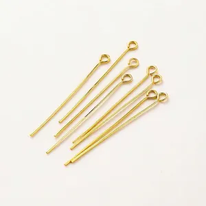 Chiodini ad occhio placcati oro 18K di alta qualità per la creazione di gioielli fai-da-te
