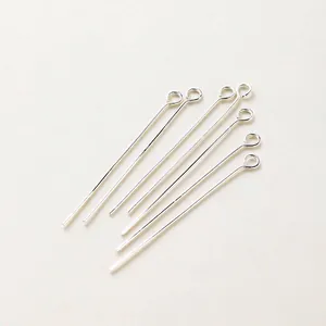 Chiodini a occhiello in rame argentato premium per creazione di gioielli fai da te