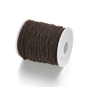 Chaîne croisée en métal couleur bronze antique pour bijoux DIY sur bobine
