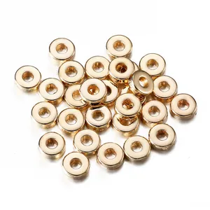 High-quality gold-plated CCB round spacer beads for DIY jewelry making projects