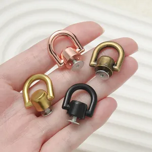 18mm κρίκοι D με βίδα σε τέσσερα χρώματα για αξεσουάρ τσάντας DIY και κατασκευές