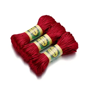 Trois faisceaux de cordon coréen rouge vif pour la création de bijoux DIY et nœuds