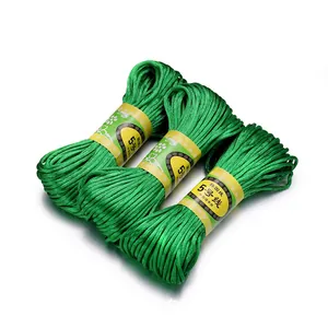 Cordon de nœud chinois vert émeraude taille 5 pour bijoux DIY et travaux manuels
