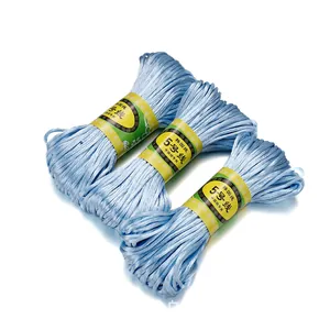 Cordon de nœud chinois bleu clair No. 5 de 20 m pour bijoux et DIY