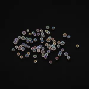 Iridescent Bubble Beads DIY Resin Filling Material Small Transparent Round Beads For Jewelry Making DIY Crafts Decorations