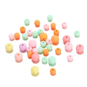 Bunte matte Acrylperlen in Bonbonfarben für die DIY-Schmuckherstellung und Basteln 6mm 8mm