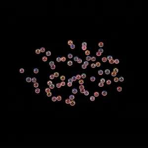 Close-up of iridescent transparent bubble beads for DIY resin craft fillers