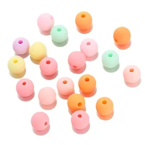 Matte Acrylperlen 6mm 8mm in Pastellfarben für DIY-Schmuckherstellung und Basteln