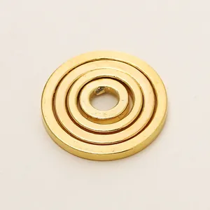 Ensemble de anneaux concentriques en cuivre plaqué or 18 carats pour la bijouterie DIY