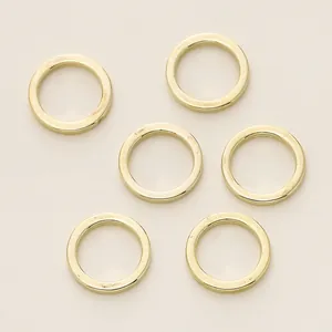 Anneaux de jonction fermés en cuivre plaqué or 18K pour la création de bijoux DIY