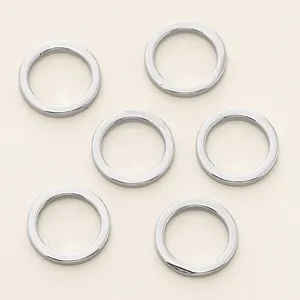 Anneaux circulaires fermés en métal argenté pour la fabrication et réparation de bijoux DIY
