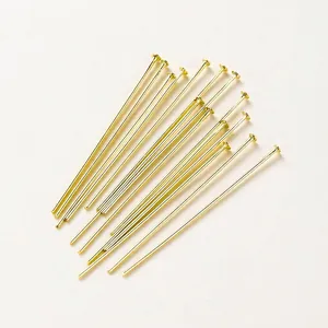 14K vergoldete T-Stifte mit Flachkopf für professionelle DIY-Schmuckherstellung