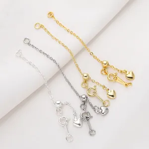 Verstellbare 18k vergoldete Verlängerungsketten für Halsketten und Armbänder mit Herz