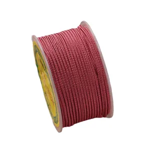 2.5mm burgundy red braided cord for DIY jewelry making non-elastic jewelry thread