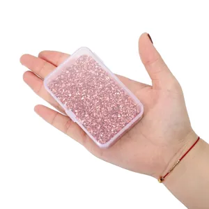 Rose gold irregular crushed glass stones for DIY nail art and jewelry craft designs.