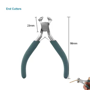 Professional 98mm mini end cutters jewelry tool pliers with precise dimension markings