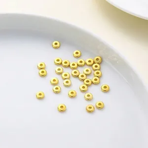High quality gold plated copper wheel spacer beads for elegant DIY jewelry making projects