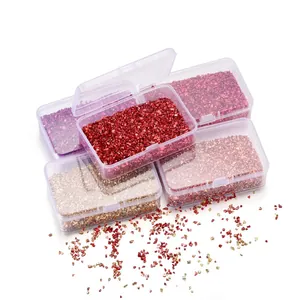 High-shine irregular colorful crushed glass stones for nail art and DIY jewelry crafts