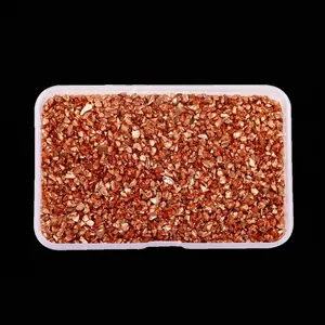 Irregular copper colored crushed glass stones for DIY jewelry and nail art crafts