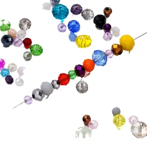 Mixed 4-8mm colorful faceted crystal beads for DIY handmade jewelry crafting and beading