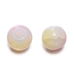 Detailed macro view of 8mm cracked glass beads with internal opal-like textures