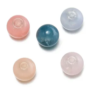 Detailed view of 10mm multicolored crackle glass beads for DIY jewelry bracelet making
