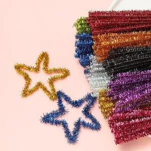 Glitter Pipe Cleaners Sparkly Chenille Stems For DIY Craft Educational Toys Flower Bouquet Making Multicolor Flexible Twisted Sticks