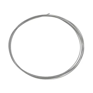 Detail of flexible coiled stainless steel beading wire for DIY jewelry making projects