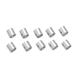 High-quality silver cylindrical crimp beads for DIY jewelry making and bracelet finishing.