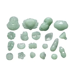 Various green imitation jade glass pendants for DIY necklace and bracelet jewelry making
