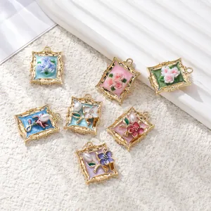 Detailed collection of vintage golden floral pendants with intricate pearl accents