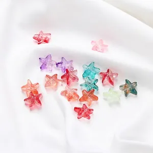 Starfish Glass Beads For DIY Bracelet Necklace Making Colorful Small Loose Spacer Beads Ocean Style Jewelry Findings Accessories
