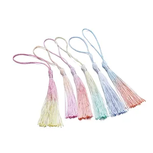 Set di 6 nappe sfumate fatte a mano per segnalibri DIY e accessori per gioielli.
