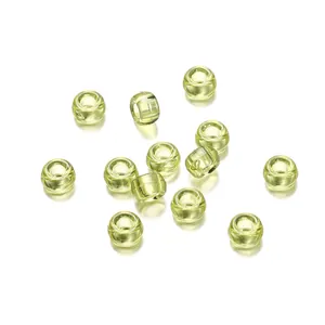 Hellgrüne transparente 3,5-mm-Lochperlen für das DIY-Schmuckbasteln zu Hause