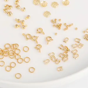 Vergulde DIY sieradenbenodigdheden set met buigringen en sluitingen voor beginners