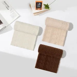 Sciarpa in Lana di Alpaca a Pelo Lungo per Donna Uomo Inverno Calda Morbida Scialle Ispessito Con Nappine Fatte a Mano